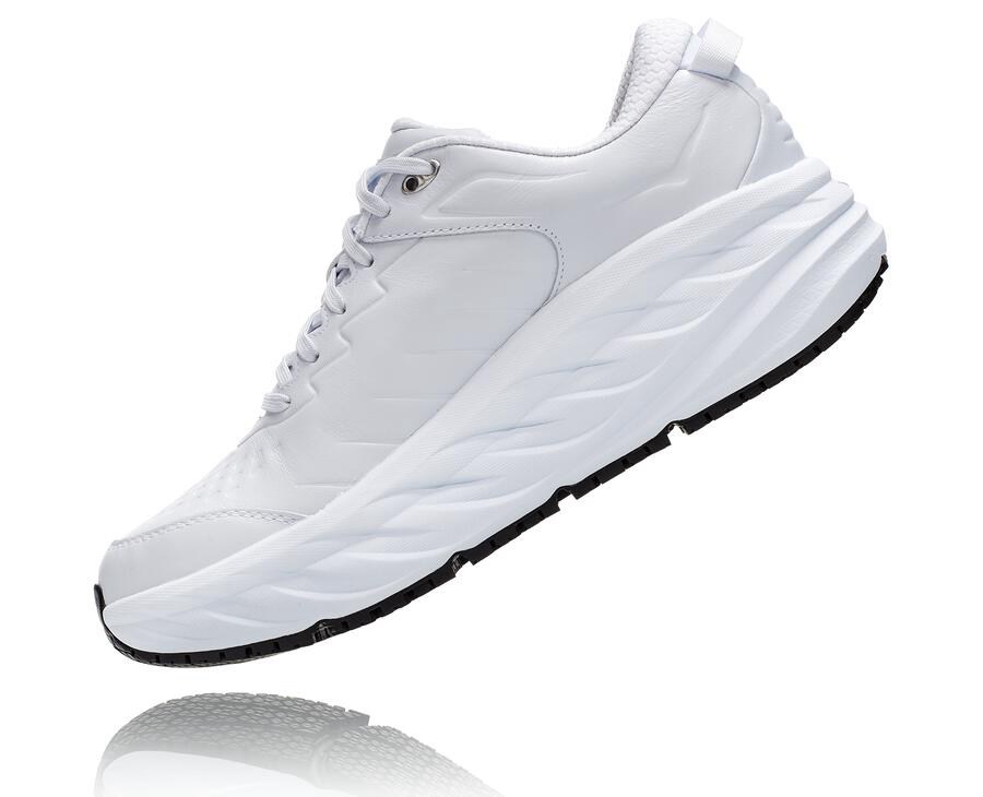 Hoka Australia One One Bondi Sr - Mens Running Shoes White - IBMOX-0824